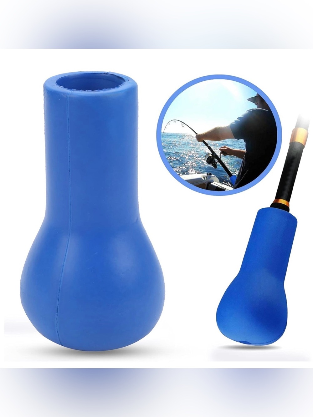 (2) Fishing Rod Butt Cushion Portable Belly Top Pole Bracket Rod Holder for Boat